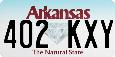AR license plate 402KXY
