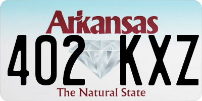 AR license plate 402KXZ