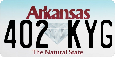 AR license plate 402KYG