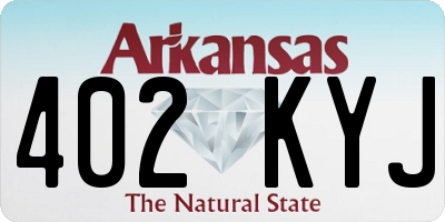 AR license plate 402KYJ