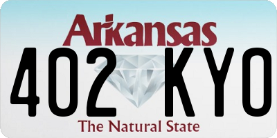 AR license plate 402KYO