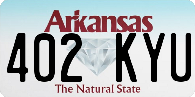 AR license plate 402KYU