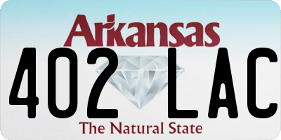 AR license plate 402LAC