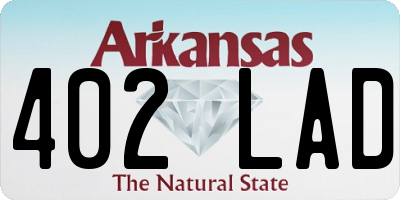 AR license plate 402LAD