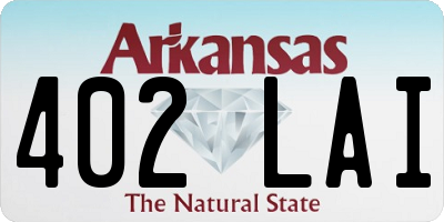 AR license plate 402LAI