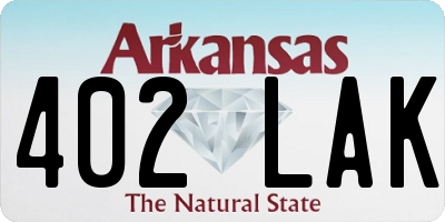 AR license plate 402LAK
