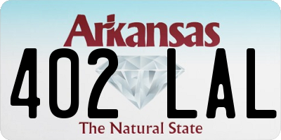 AR license plate 402LAL