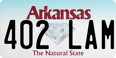 AR license plate 402LAM