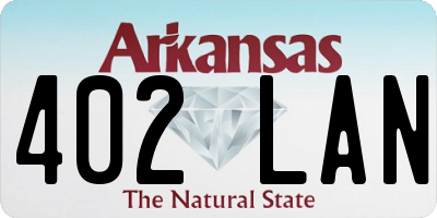 AR license plate 402LAN
