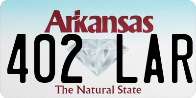 AR license plate 402LAR