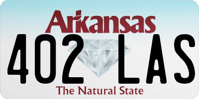 AR license plate 402LAS