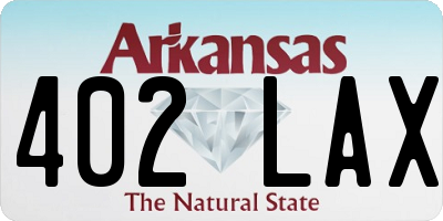 AR license plate 402LAX