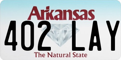 AR license plate 402LAY