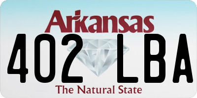 AR license plate 402LBA