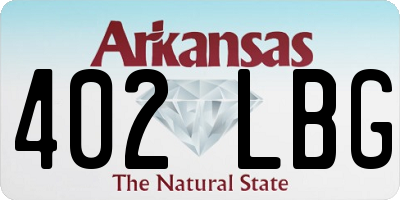 AR license plate 402LBG