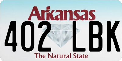 AR license plate 402LBK