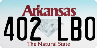 AR license plate 402LBO