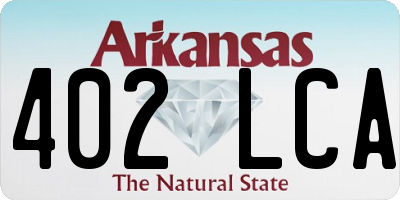 AR license plate 402LCA