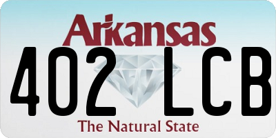 AR license plate 402LCB