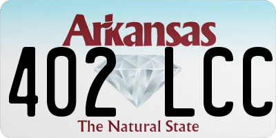 AR license plate 402LCC