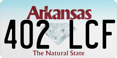AR license plate 402LCF
