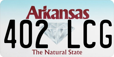 AR license plate 402LCG
