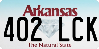 AR license plate 402LCK