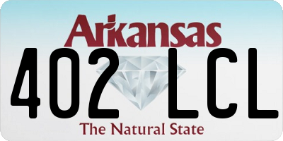 AR license plate 402LCL