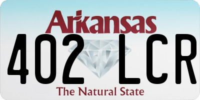 AR license plate 402LCR