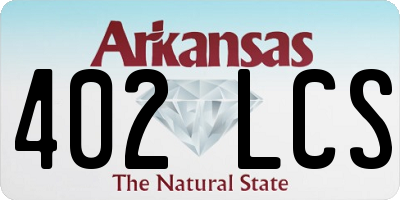 AR license plate 402LCS