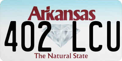 AR license plate 402LCU