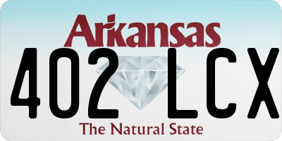 AR license plate 402LCX