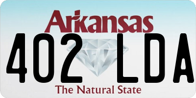 AR license plate 402LDA