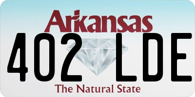 AR license plate 402LDE