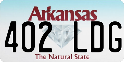 AR license plate 402LDG