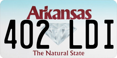 AR license plate 402LDI