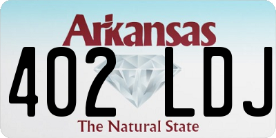 AR license plate 402LDJ