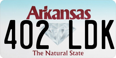 AR license plate 402LDK