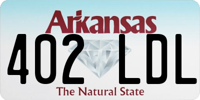 AR license plate 402LDL