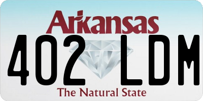 AR license plate 402LDM