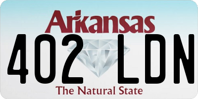 AR license plate 402LDN