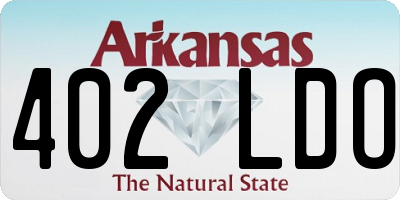 AR license plate 402LDO
