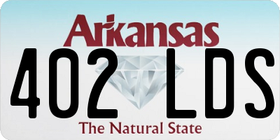 AR license plate 402LDS