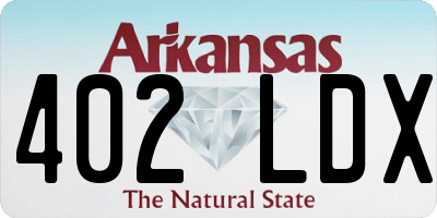 AR license plate 402LDX