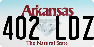 AR license plate 402LDZ