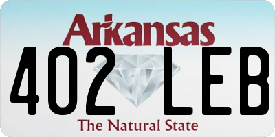 AR license plate 402LEB