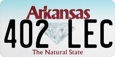 AR license plate 402LEC