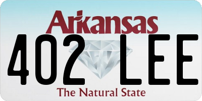 AR license plate 402LEE