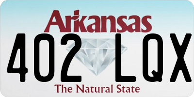 AR license plate 402LQX