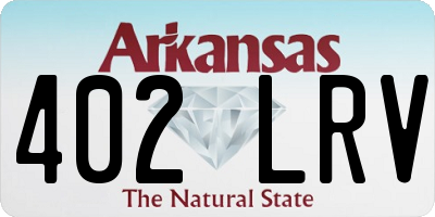 AR license plate 402LRV